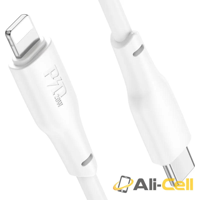 Cable Type-C to iP “X93 Force” PD 20W fast charge (X93 20w Tc Ltn White, 1.0m) — 4