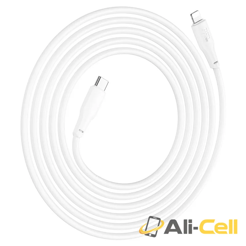 Cable Type-C to iP “X93 Force” PD 20W fast charge (X93 20w Tc Ltn White, 1.0m) — 6
