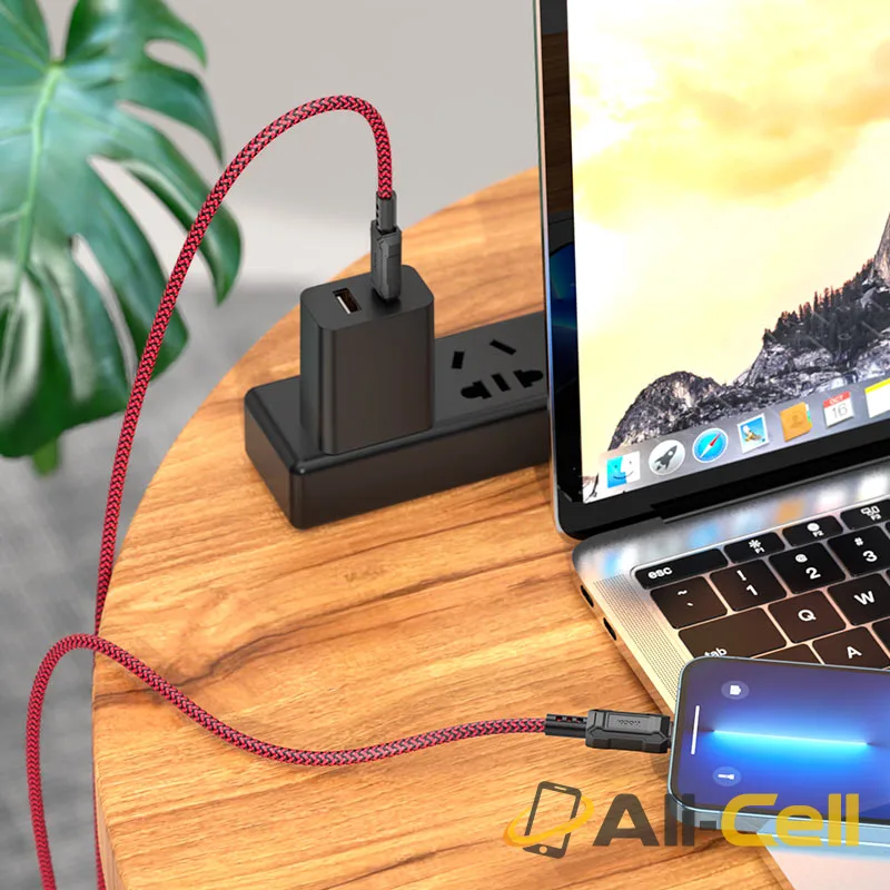 Cable Type-C to iP “X94 Leader” PD 20W fast charge (X94 Pd Tc Ltn Black, 1.0m) — 7