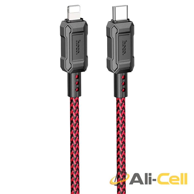 Cable Type-C to iP “X94 Leader” PD 20W fast charge (X94 Pd Tc Ltn Red, 1.0m)