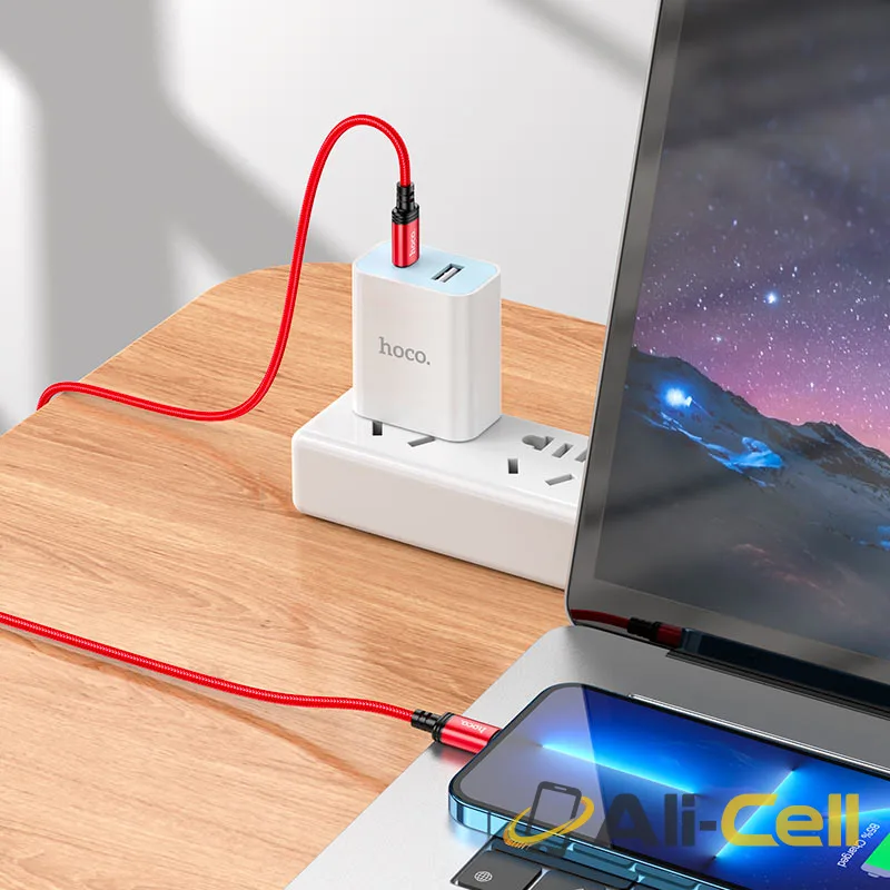 Cable Type-C to iP “X89 Wind” PD fast charge (X89 Pd Tc Ltn Red, 1.0m) — 8