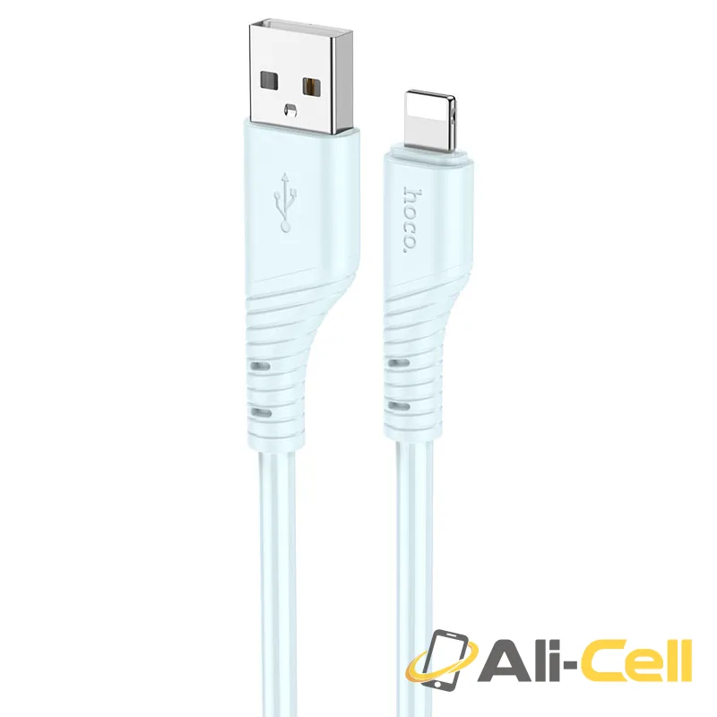 Cable USB to iP “X97 Crystal color” (X97 Usb Ltn Light Blue, 1.0m)