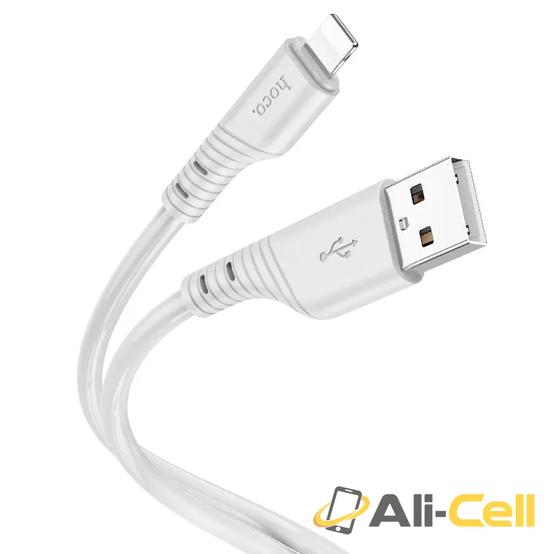 Cable USB to iP “X97 Crystal color” (X97 Usb Ltn Light Pink, 1.0m) — 2