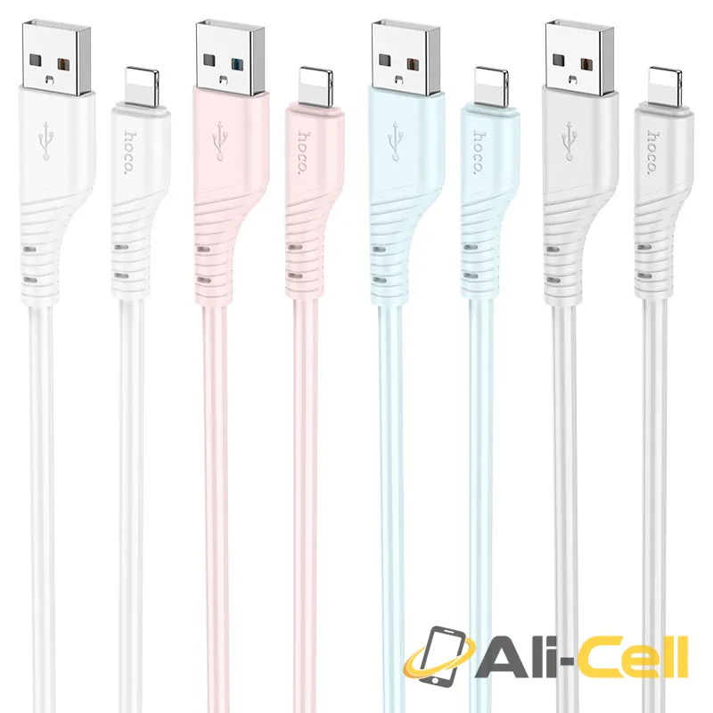 Cable USB to iP “X97 Crystal color” (X97 Usb Ltn Light Pink, 1.0m) — 5