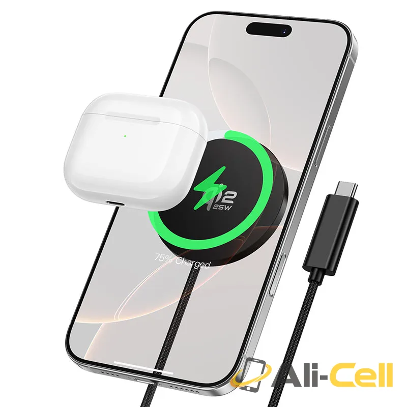 Wireless charger “CW63 Pro Fast” 25W Qi2.2 (Cw63 Pro White) — 6