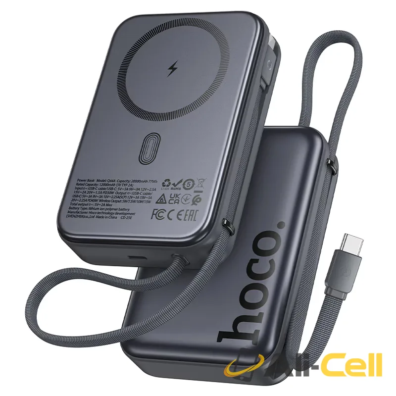 Power bank “Q44A Origen” PD45W wireless charging 20000mAh (Q44a Metal Grey) — 2