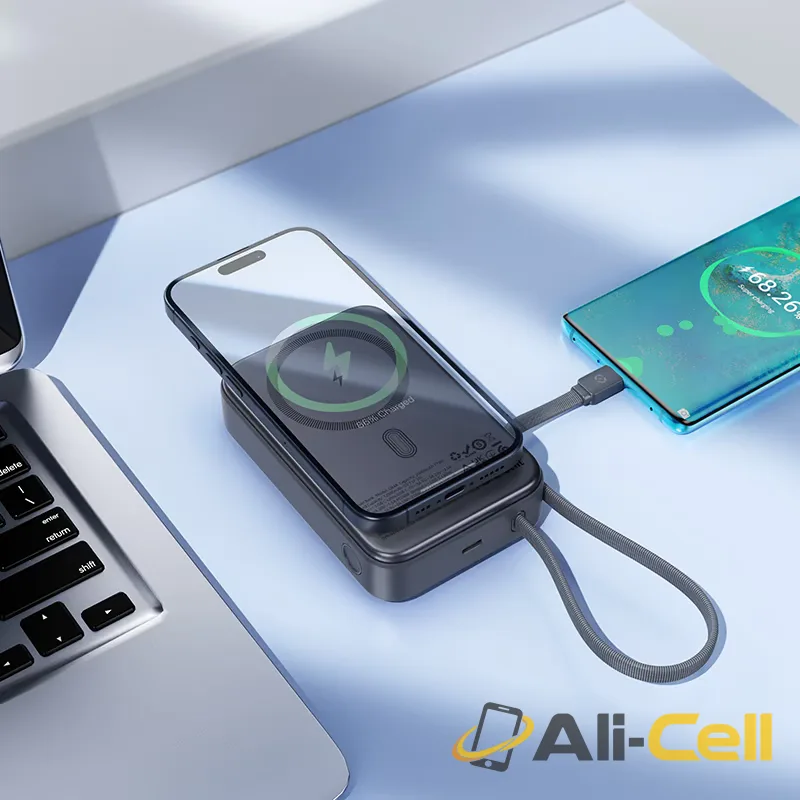 Power bank “Q44A Origen” PD45W wireless charging 20000mAh (Q44a Metal Grey) — 7