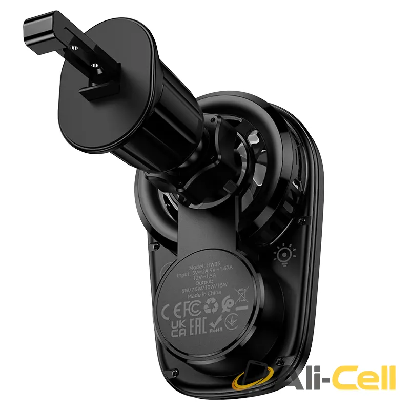 Car wireless charger “HW36” for air outlet (Hw36 Black) — 6