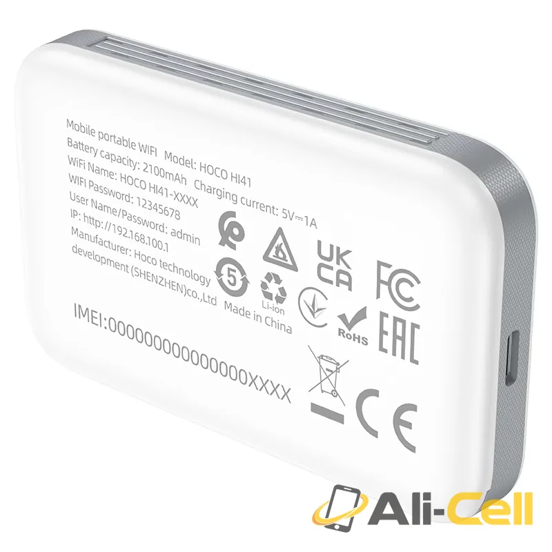 Portable Wi-Fi 6 sim router “HI41” 4G 3hrs (Hi41 White) — 5