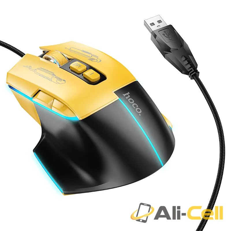 Wired mouse “GM31 Overlord” gaming (Gm31 Black Yellow)