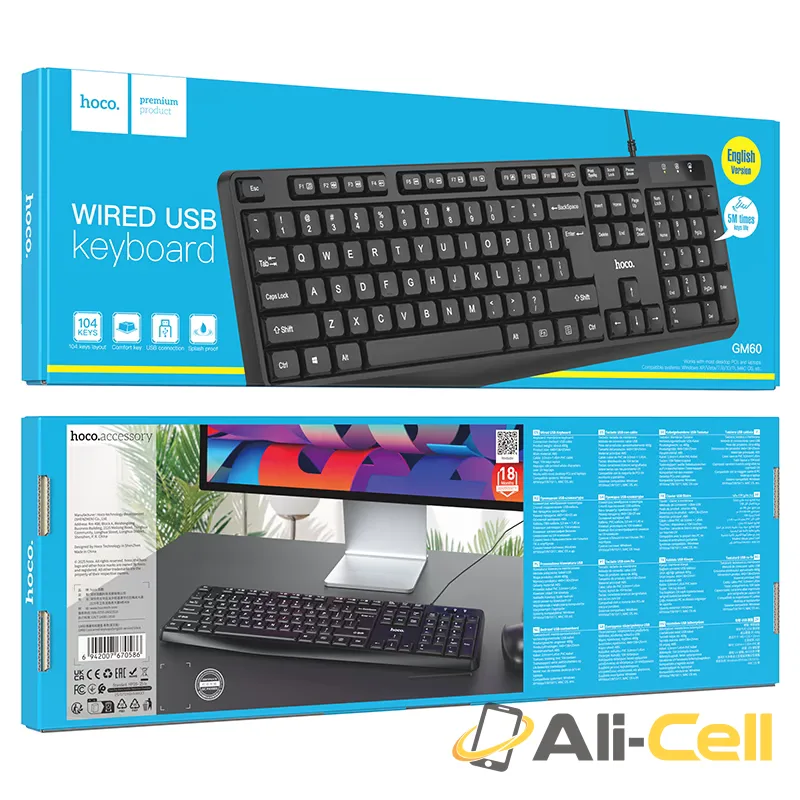 Wired keyboard “GM60 Cool” EN / RU (Gm60 Ru Ver Black) — 8