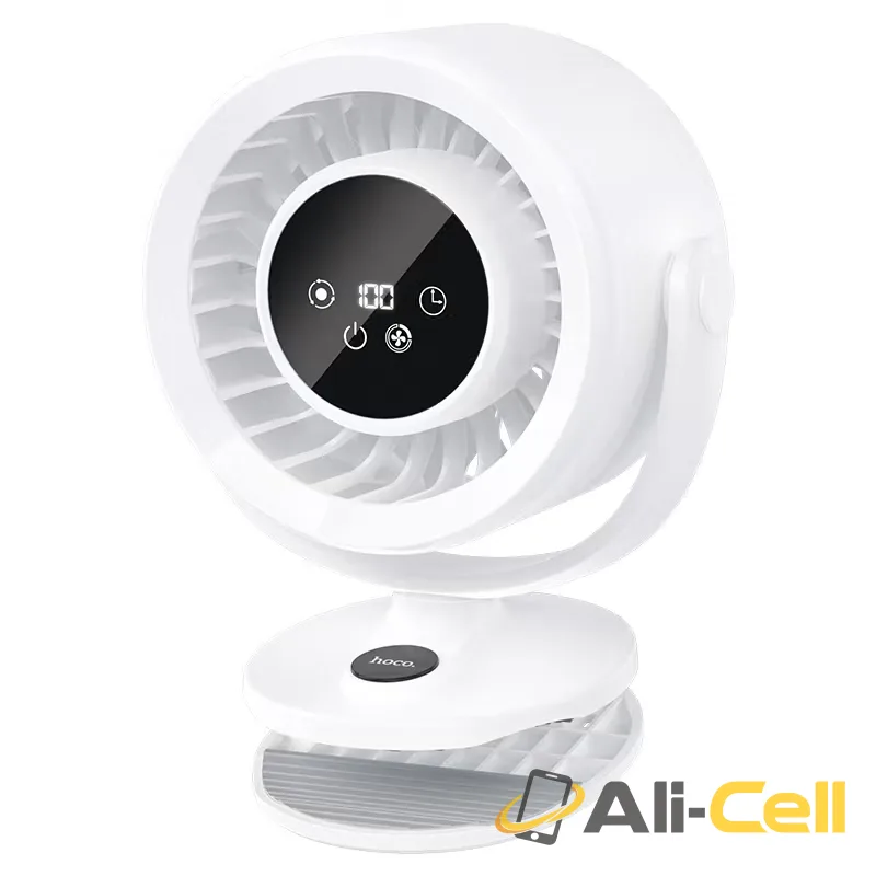 Portable fan “HX608” clip-on or stand (Hx608 White) — 2