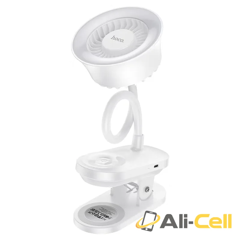 Portable fan “HX610” clip-on + lamp (Hx610 White) — 4