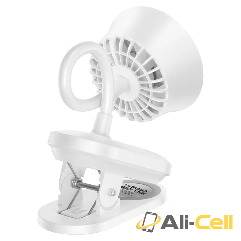 Portable fan “HX610” clip-on + lamp (Hx610 White) — 5