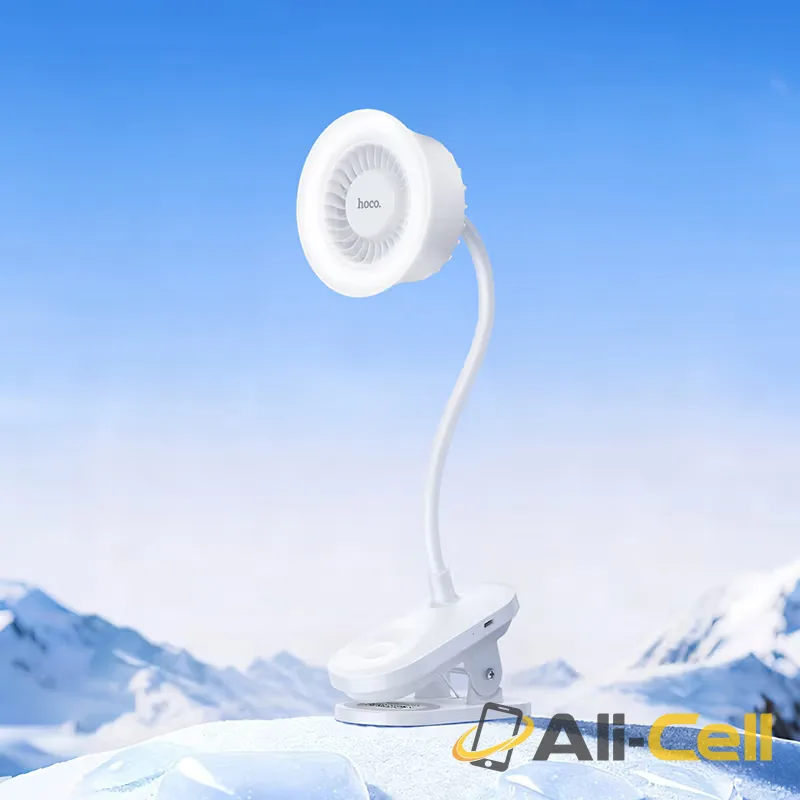 Portable fan “HX610” clip-on + lamp (Hx610 White) — 7