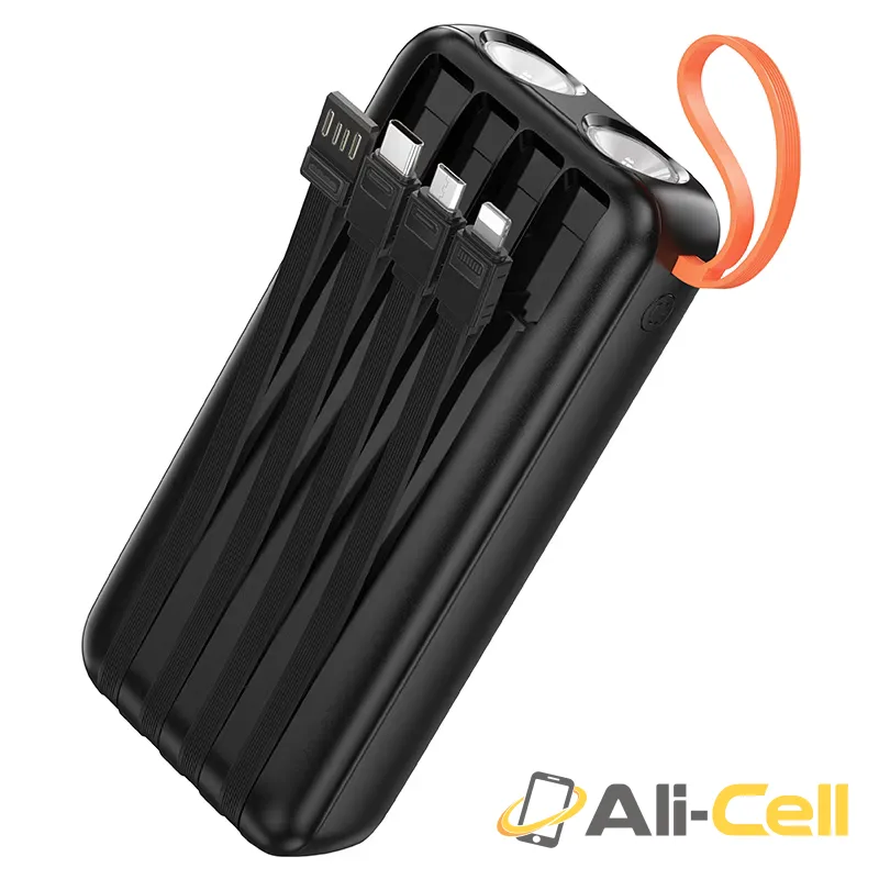 Power bank “J151A Spirit” 10W 4 cables 20000mAh (J151a Black) — 3