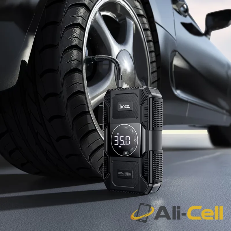 Power bank “QS6 Clever” jump starter + air pump 8000mAh (Qs6 Black) — 8