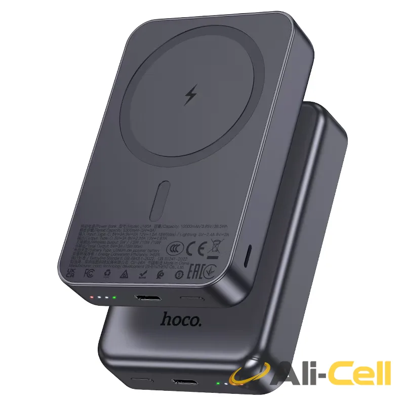 Power bank “J160A Original” PD20W + wireless charging 10000mAh (J160a Metal Grey) — 2