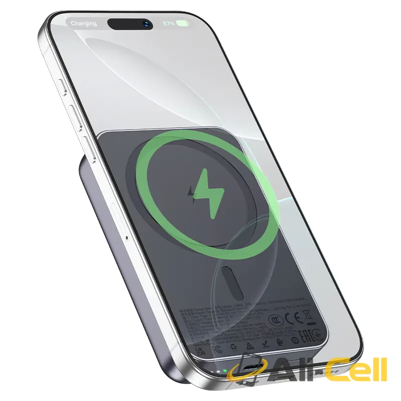 Power bank “J160A Original” PD20W + wireless charging 10000mAh (J160a Metal Grey) — 3