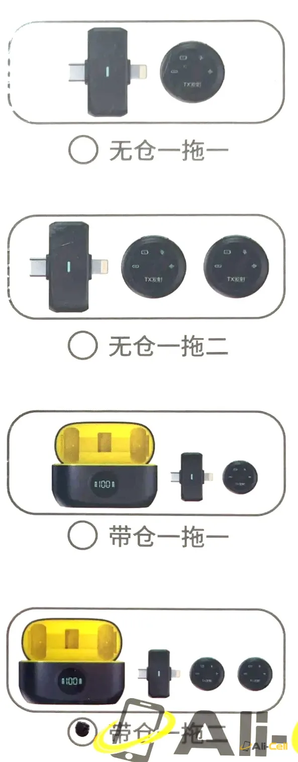 Microphone Kit with Charging Case Type-C 2.4G Ultra Low Latency Digital — 6