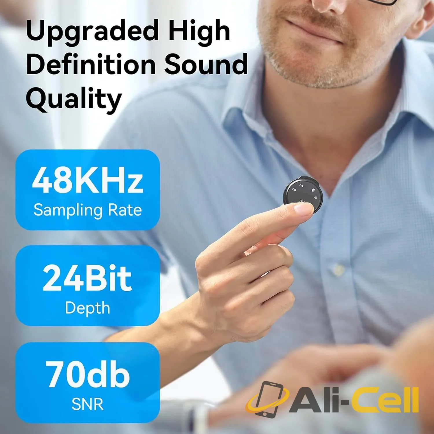 Microphone Kit with Charging Case Type-C 2.4G Ultra Low Latency Digital — 9
