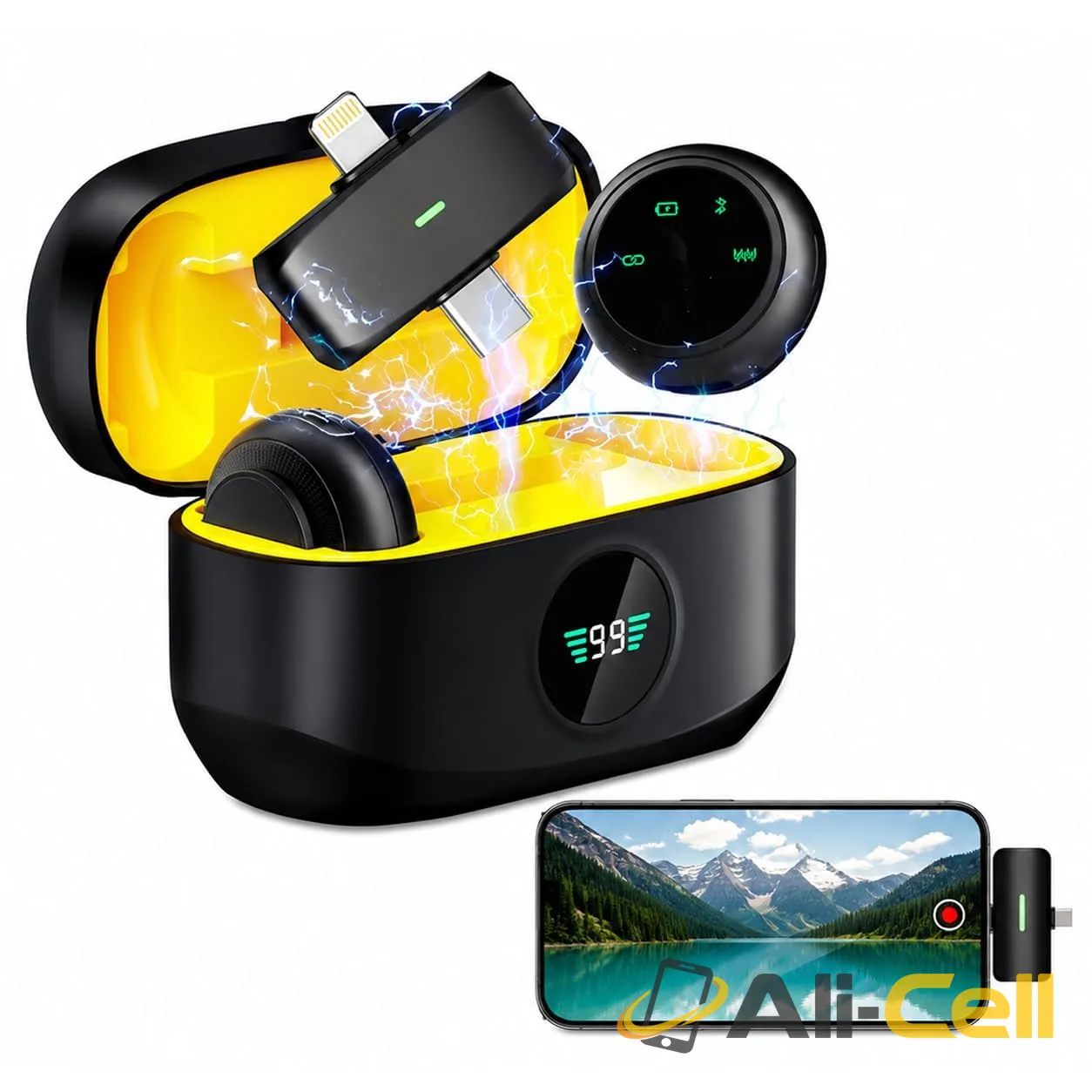 Microphone Kit with Charging Case Type-C 2.4G Ultra Low Latency Digital — 11