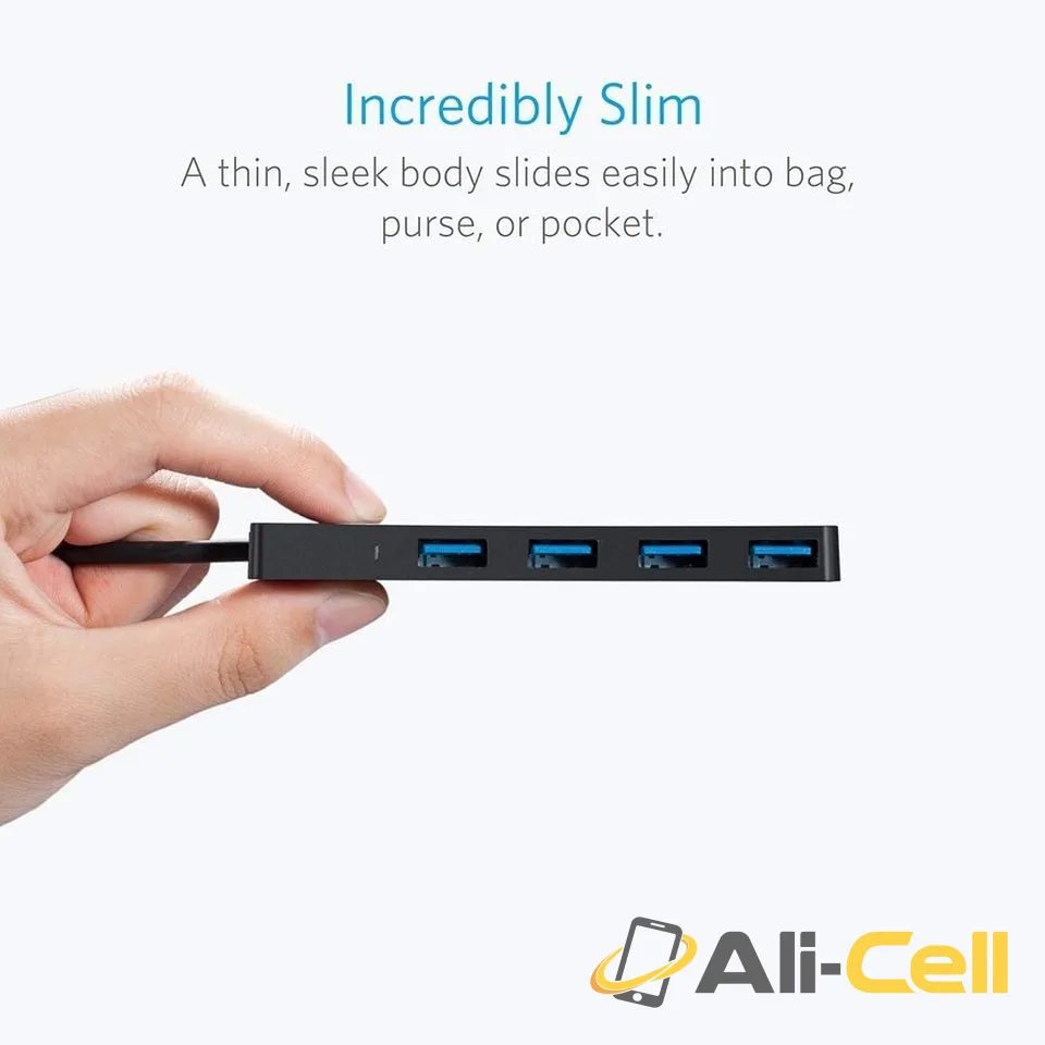Anker Ultra Slim 4-Port USB 3.0 Data Hub (2 ft / Black) — 4