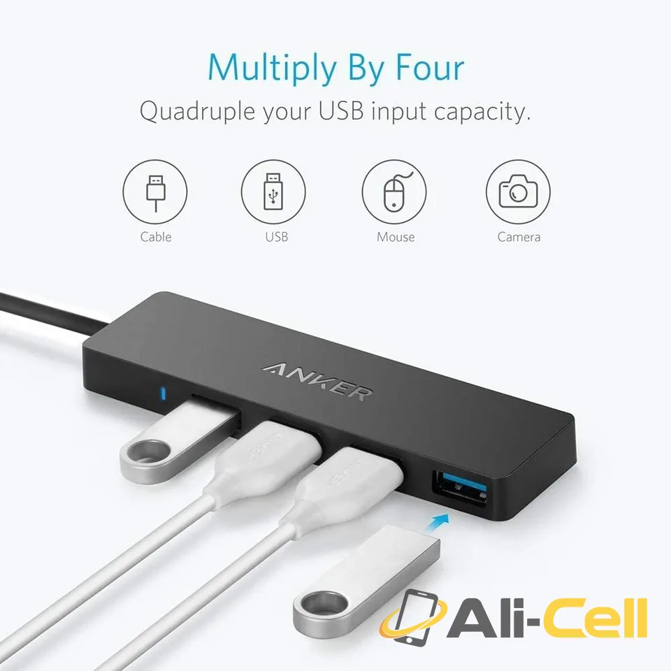 Anker Ultra Slim 4-Port USB 3.0 Data Hub (0.7 ft / Black) — 5