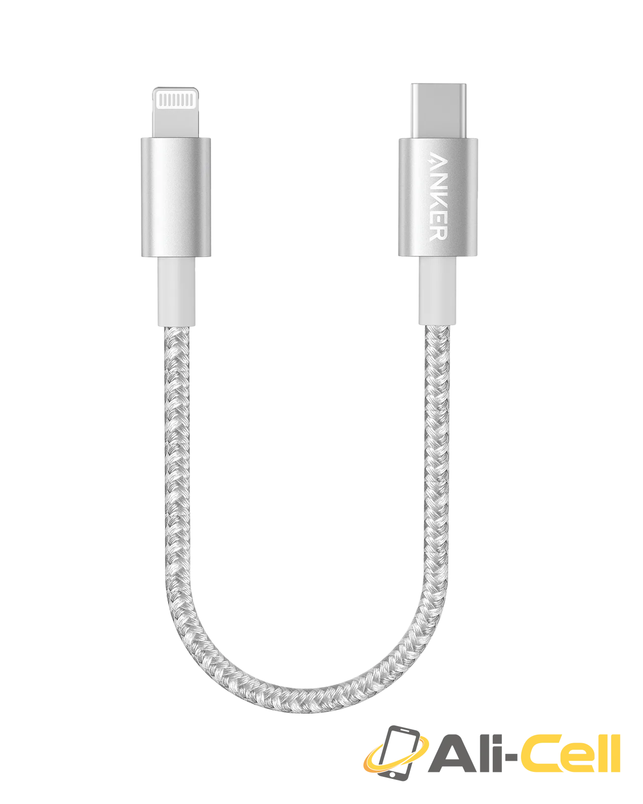 Anker 331 USB-C to Lightning Cable (Silver / 1ft)