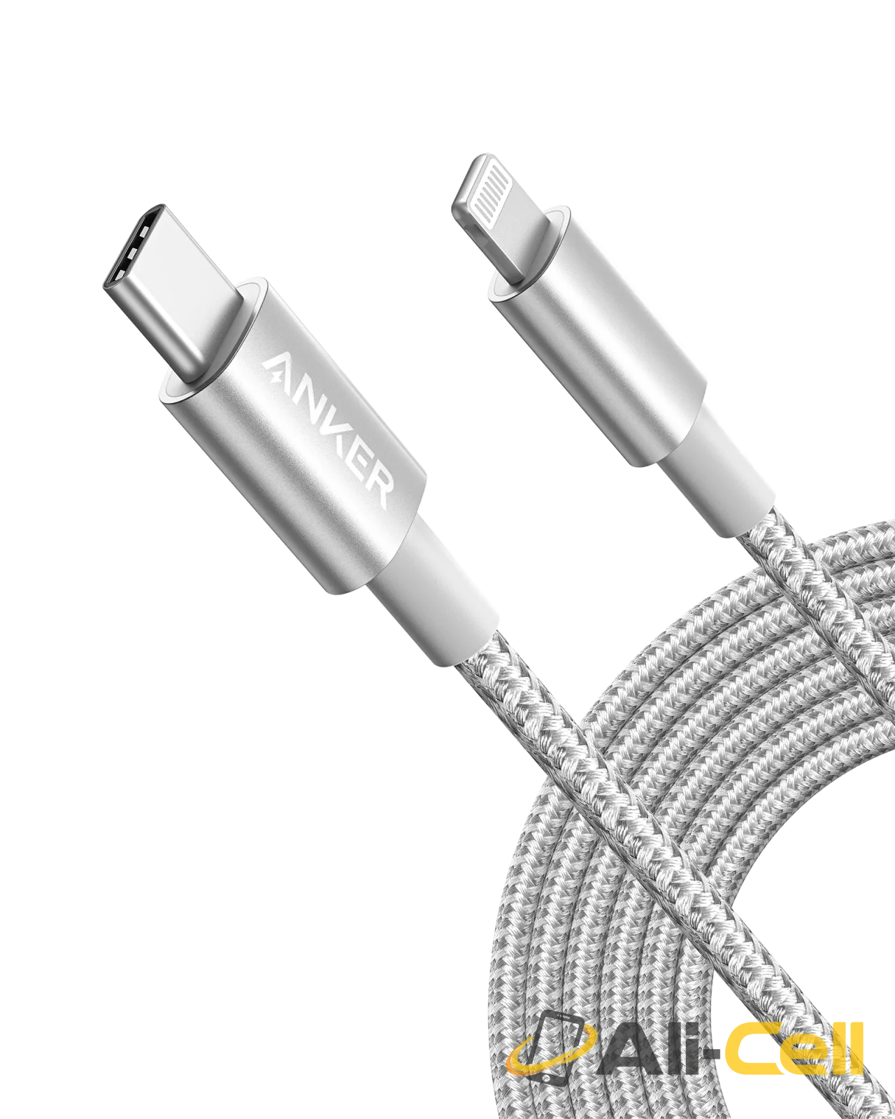 Anker 331 USB-C to Lightning Cable (Silver / 10ft)