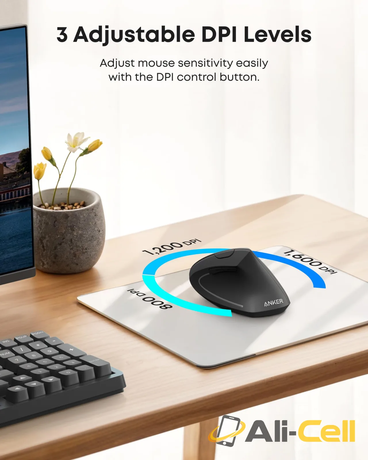Anker 2.4G Wireless Vertical Ergonomic Optical Mouse — 5