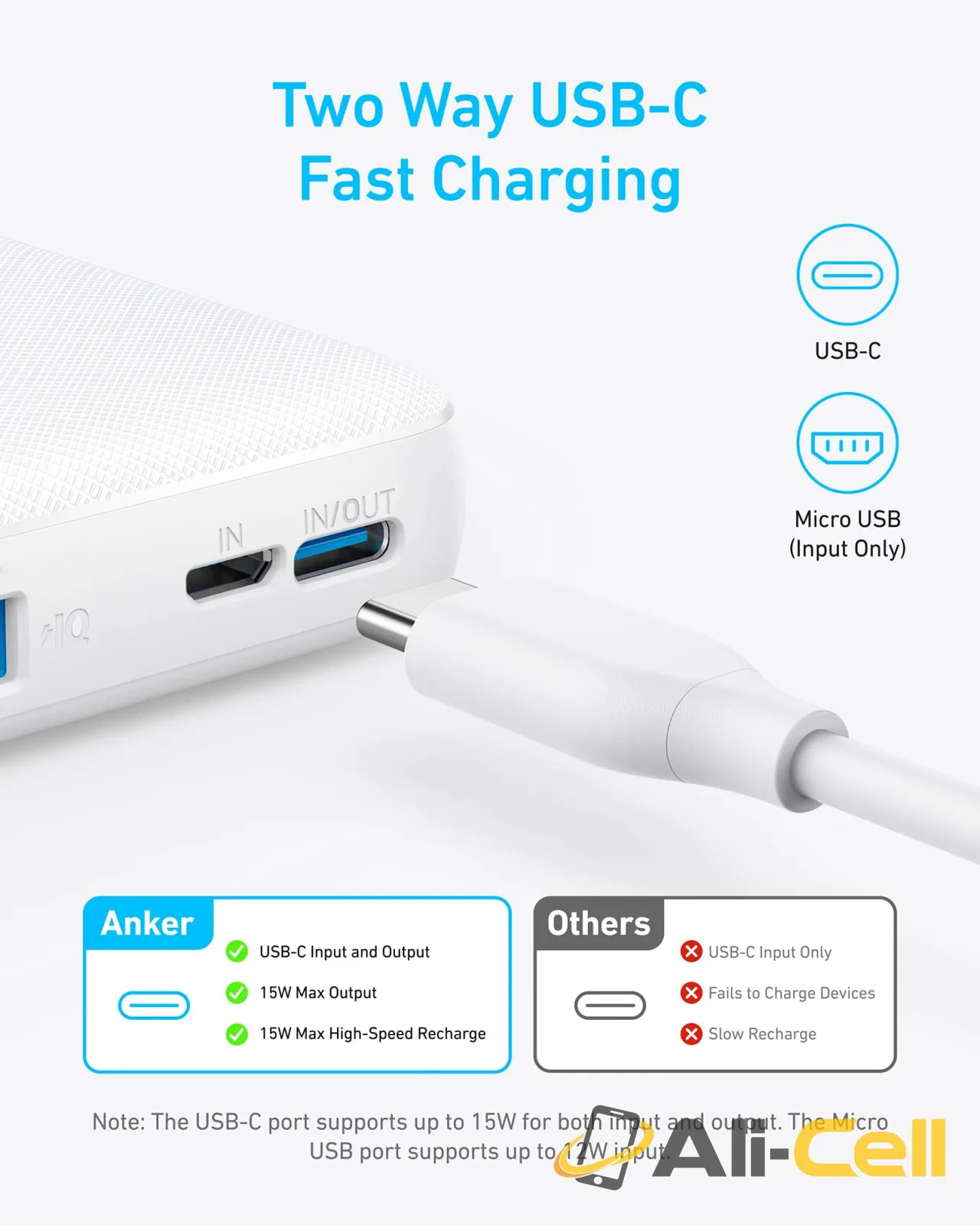 Anker 313 Power Bank (PowerCore 10K) (Black) — 8