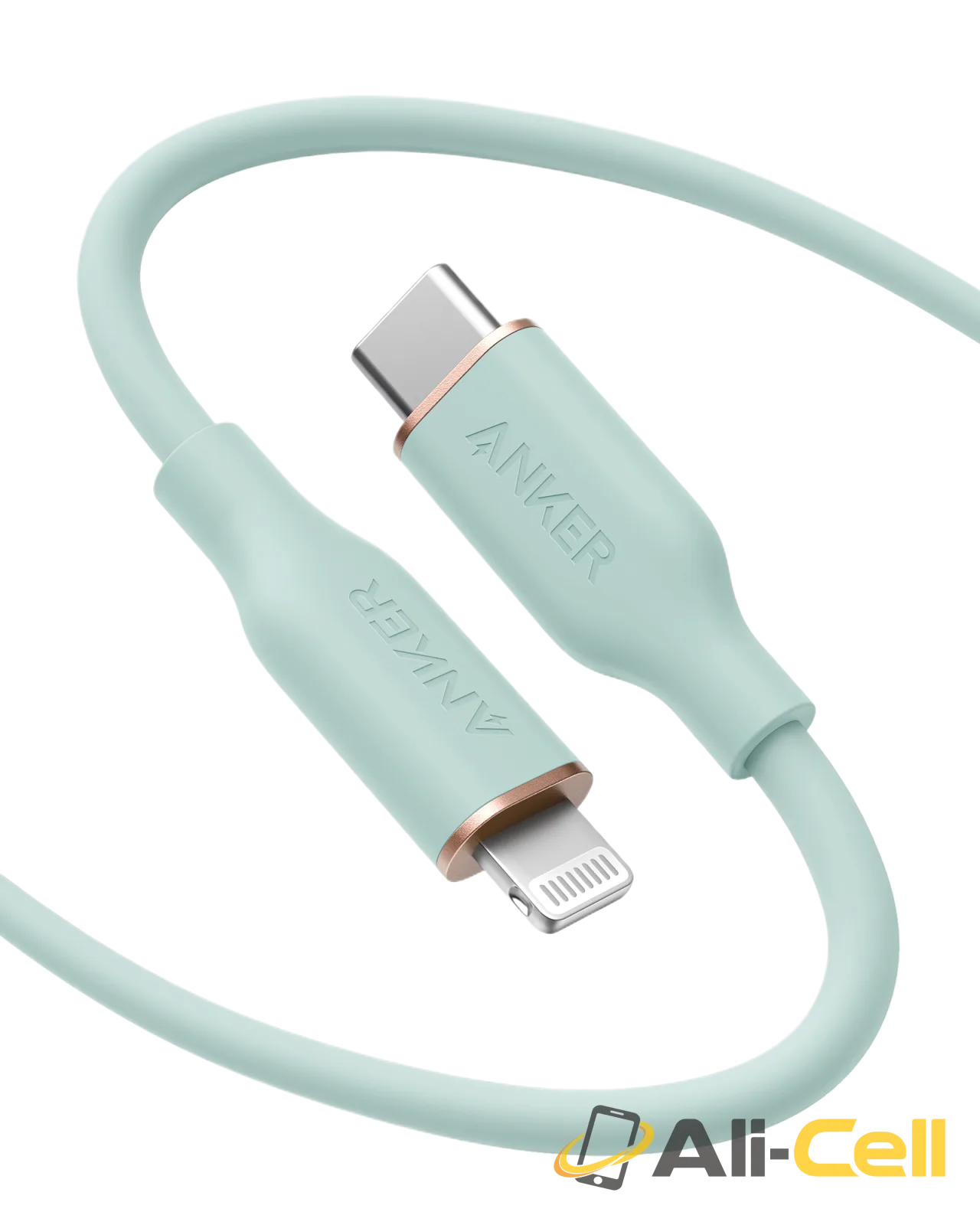 Anker 641 USB-C to Lightning Cable (Flow, 3 ft Silicone) (6ft / Mint Green)