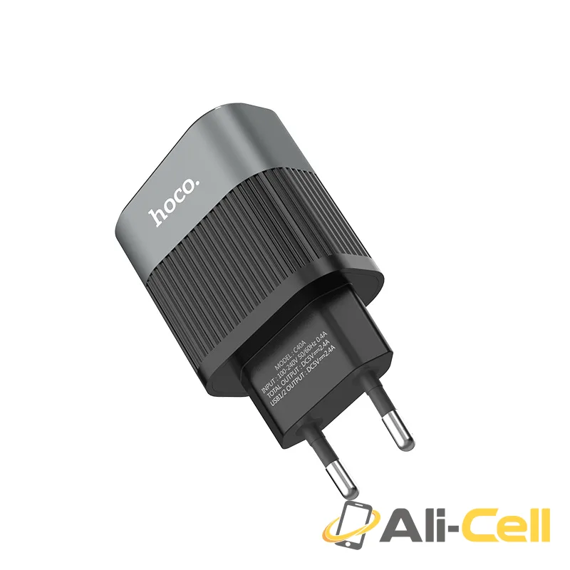 Wall charger “C40A Speedmaster” dual USB port EU plug — 4