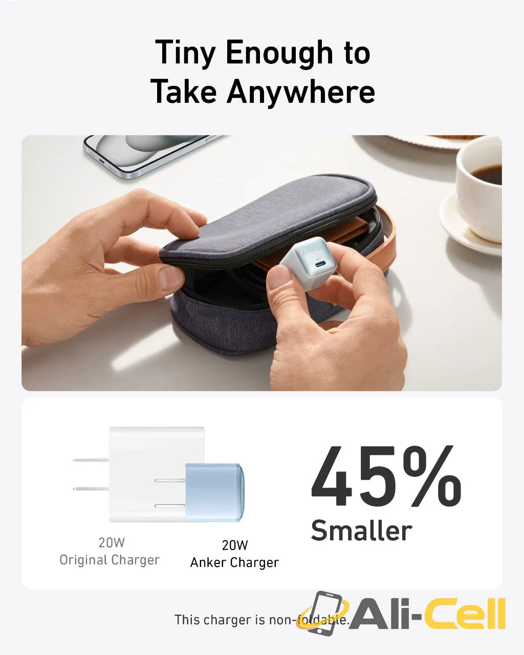 Anker Nano Charger (20W) (Glacier Blue) — 4