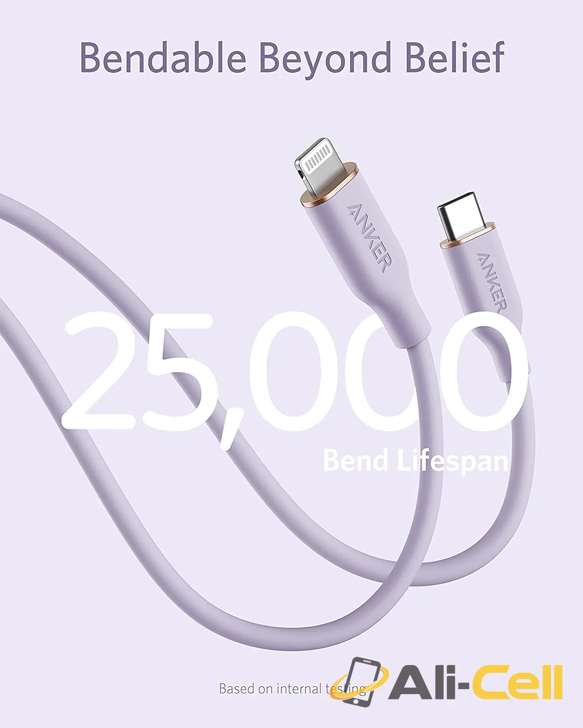 Anker 641 USB-C to Lightning Cable (Flow, 3ft Silicone) — 4