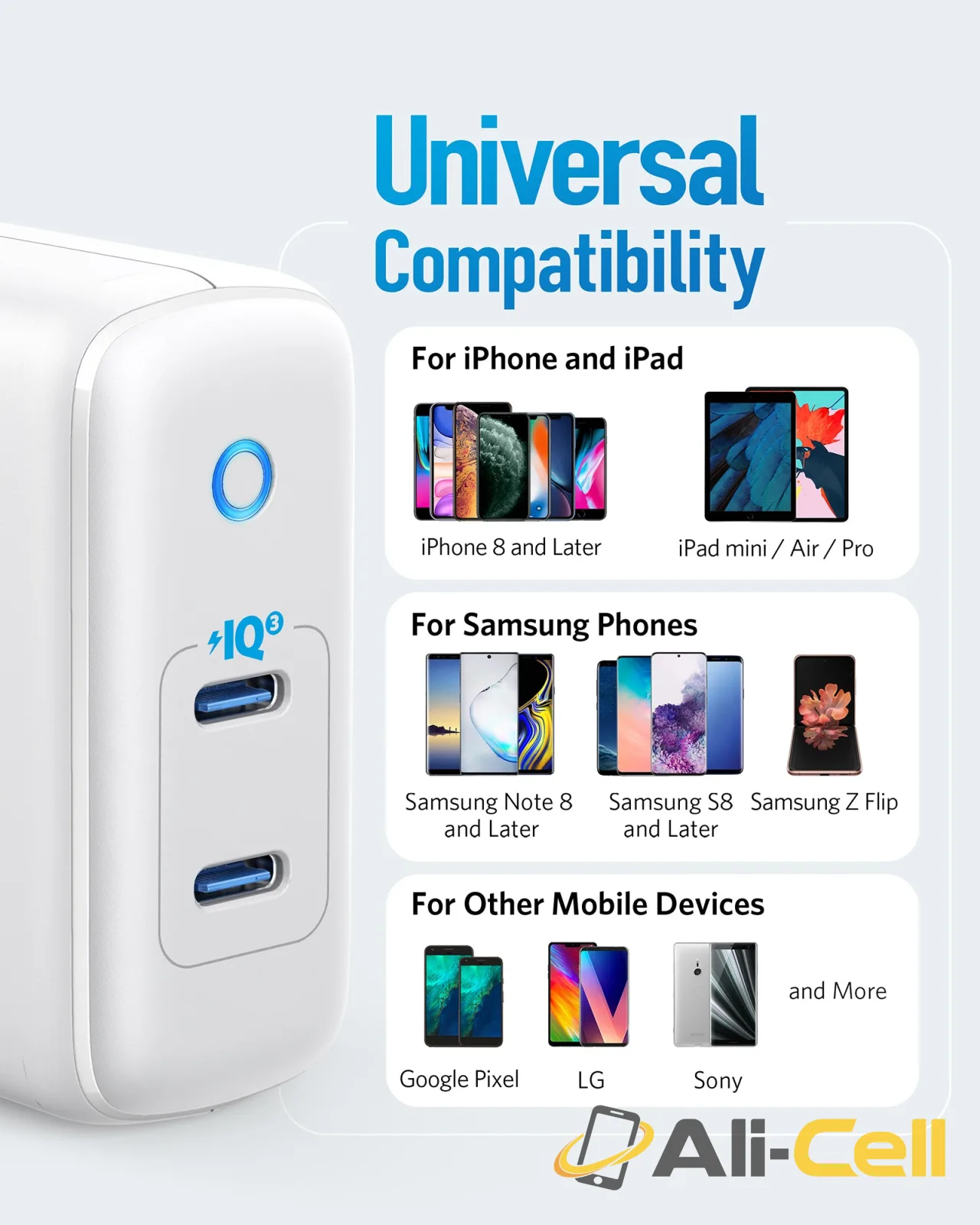 Anker 324 Charger (40W) (White) — 4