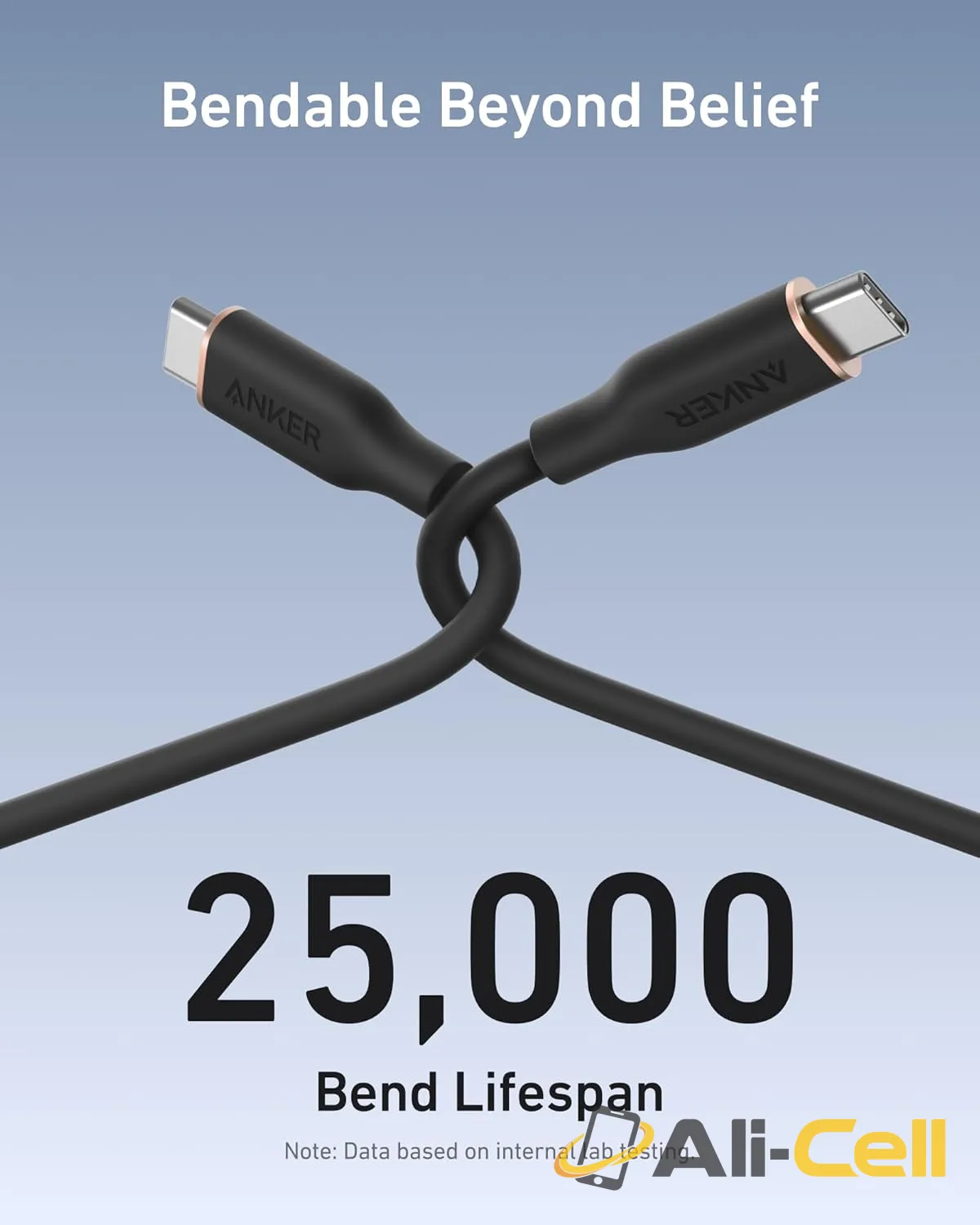 Anker 643 USB-C to USB-C Cable (Flow, Silicone) (6ft / 240W / Midnight Black) — 4