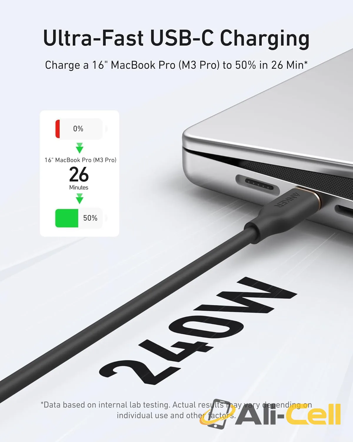 Anker 643 USB-C to USB-C Cable (Flow, Silicone) (6ft / 240W / Midnight Black) — 6