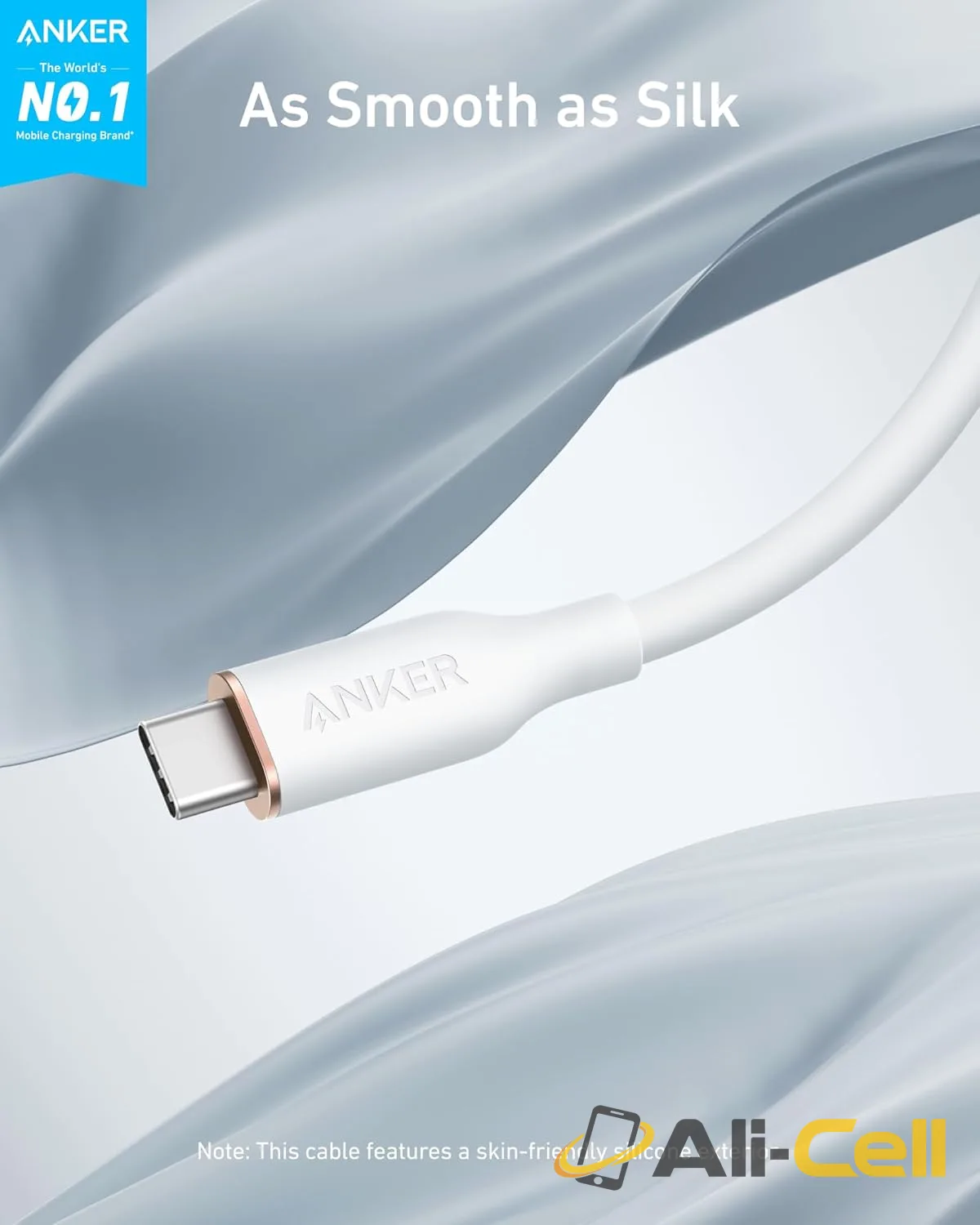 Anker 643 USB-C to USB-C Cable (Flow, Silicone) (6ft / 240W / Midnight Black) — 8