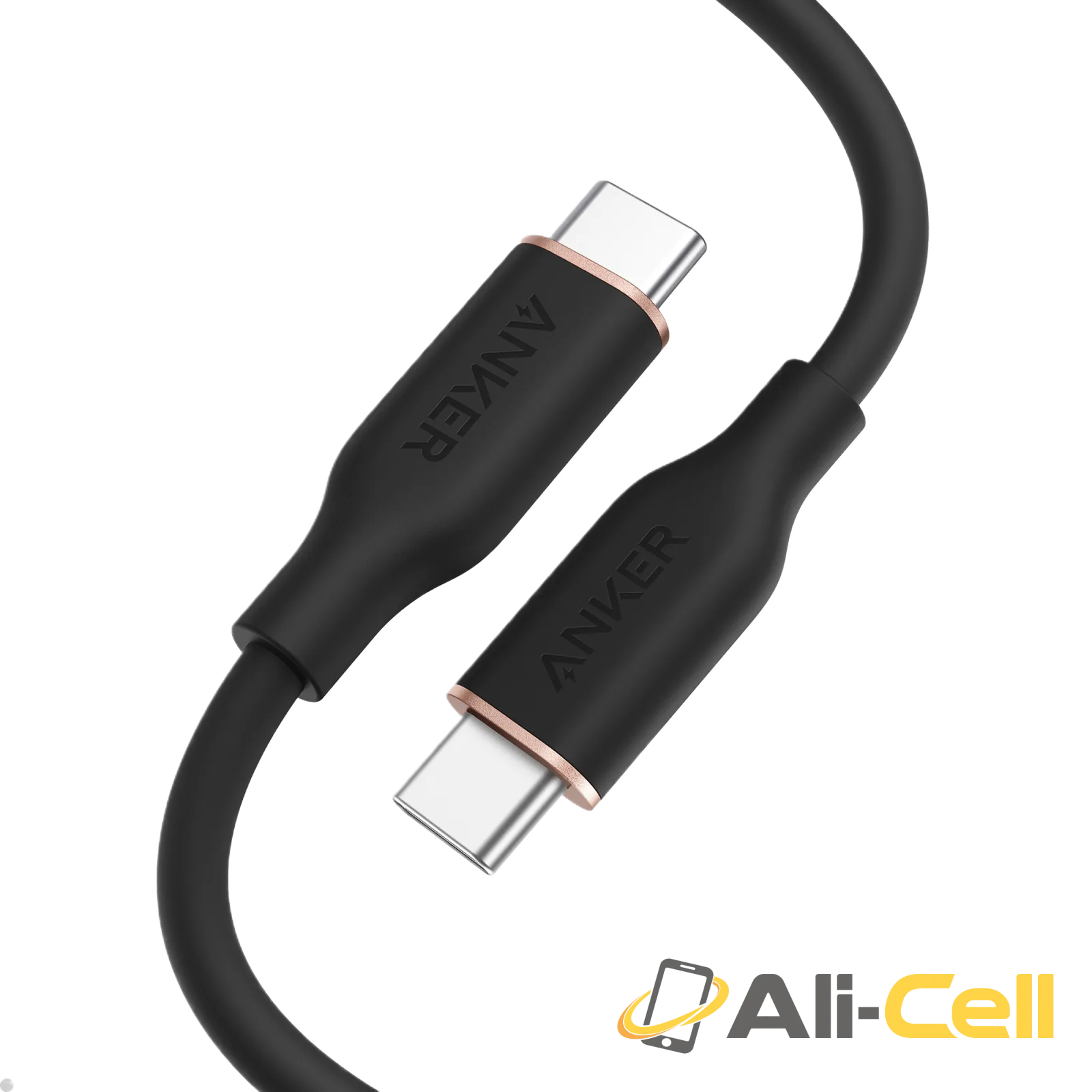 Anker 643 USB-C to USB-C Cable (Flow, Silicone) (3ft / 240W / Midnight Black)