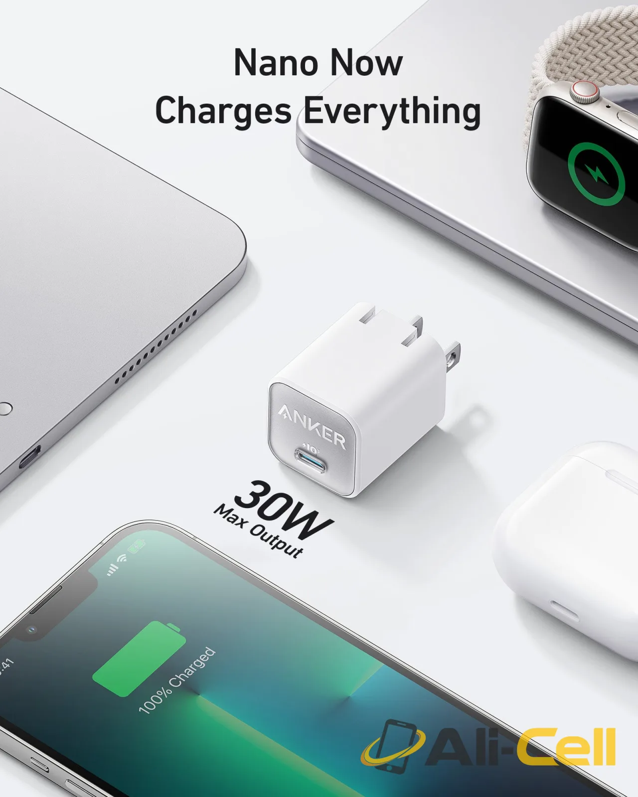 Anker Nano Charger (30W) (Aurora White) — 8
