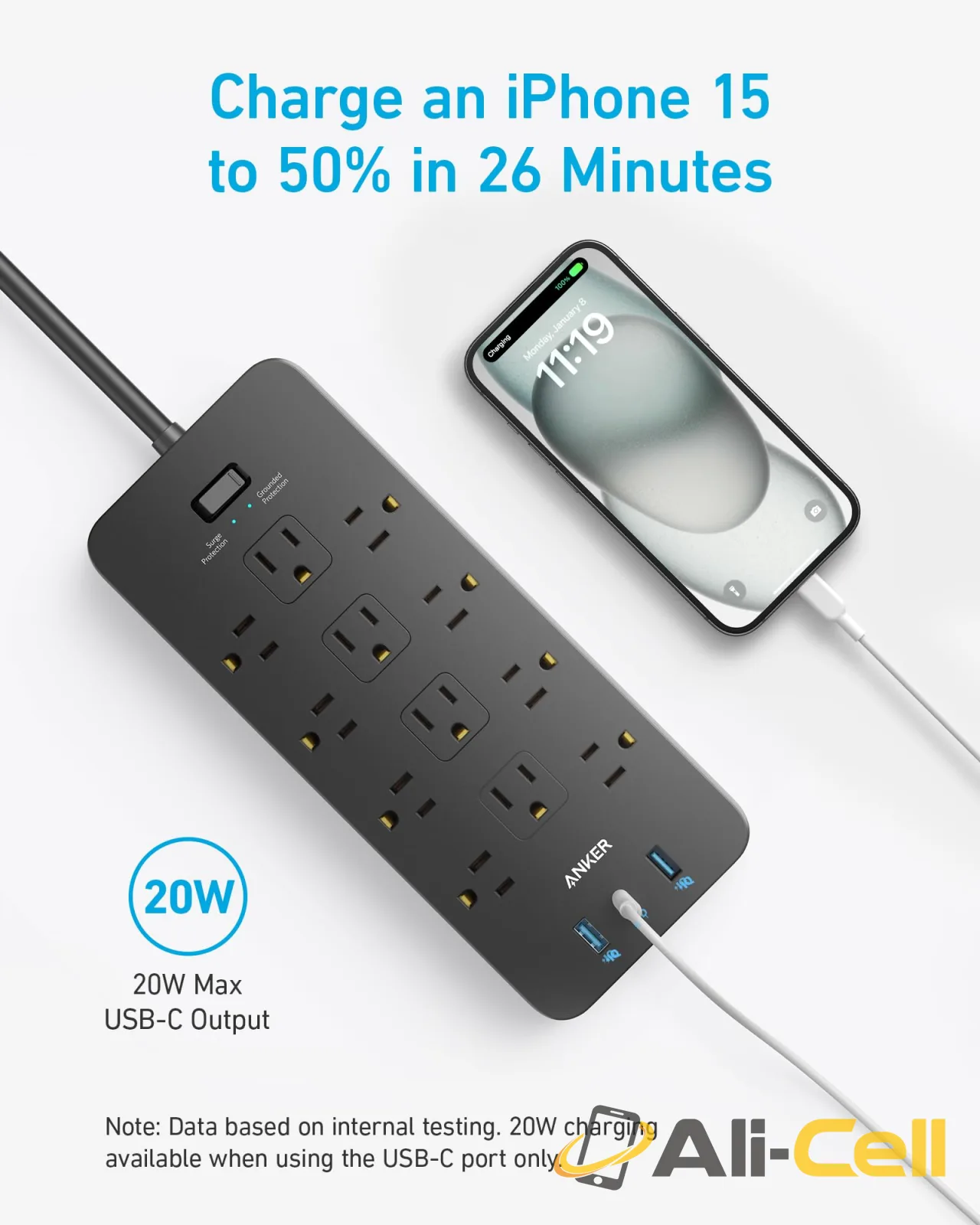 Anker 351 Power Strip (White) — 8