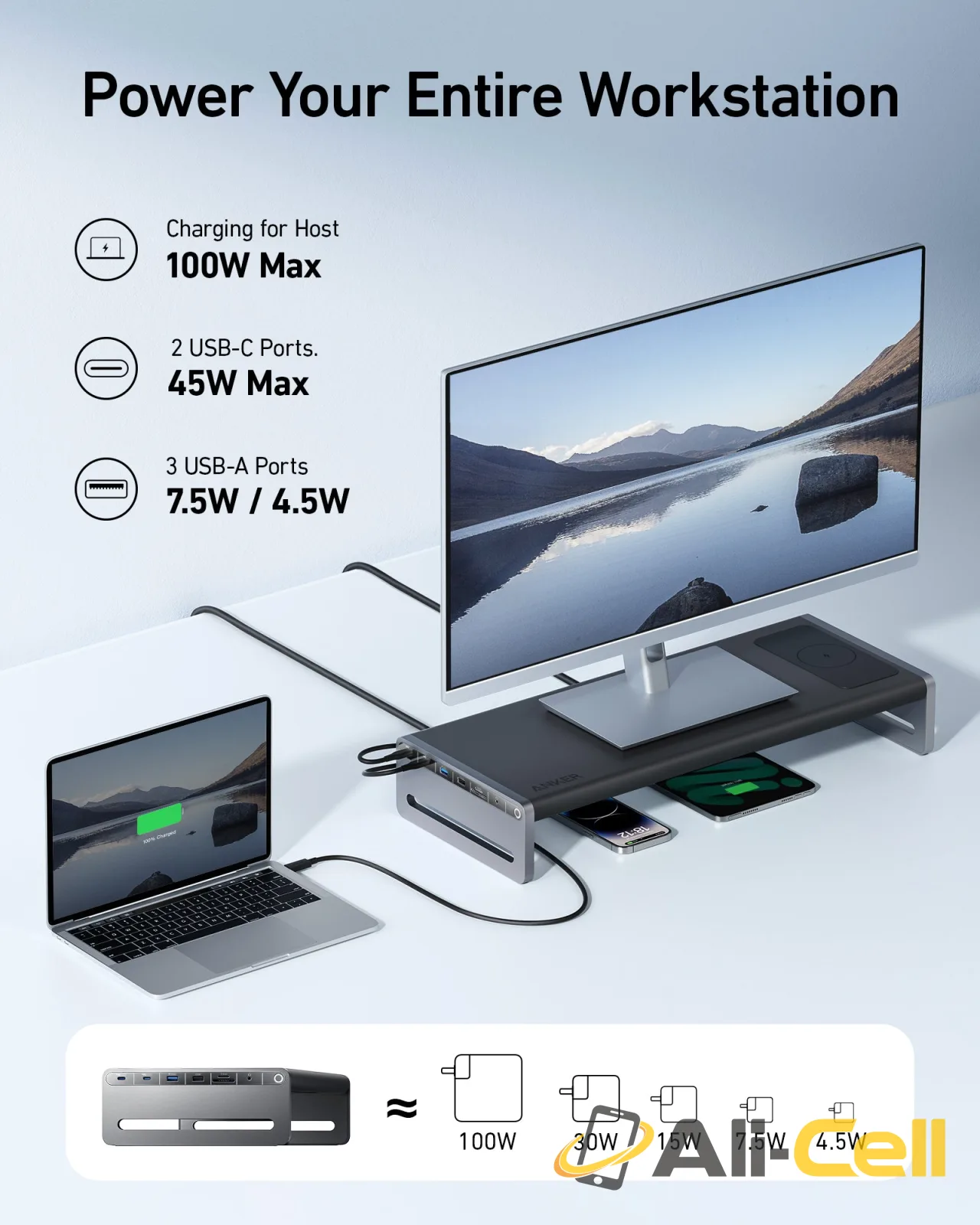 Anker 675 USB-C Docking Station (12-in-1, Monitor Stand, Wireless) — 5