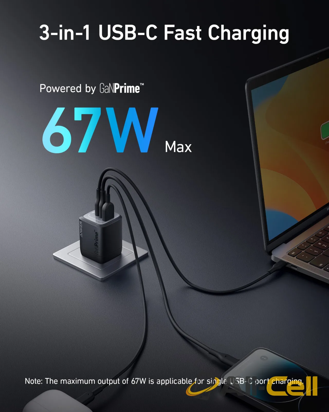 Anker Prime 67W GaN Wall Charger (3 Ports) — 2