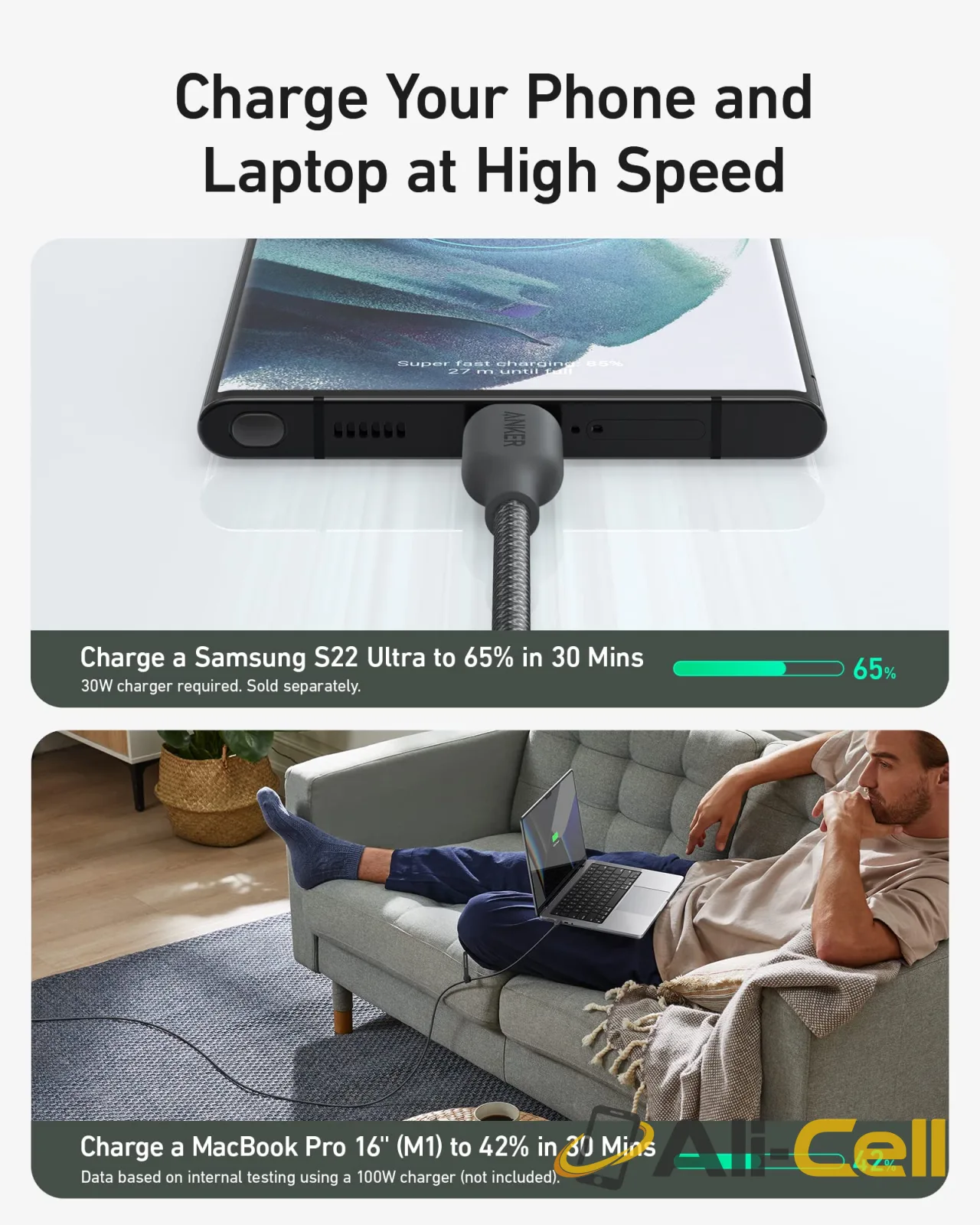 Anker 543 USB C to USB C Cable (240W, 10 ft) — 7