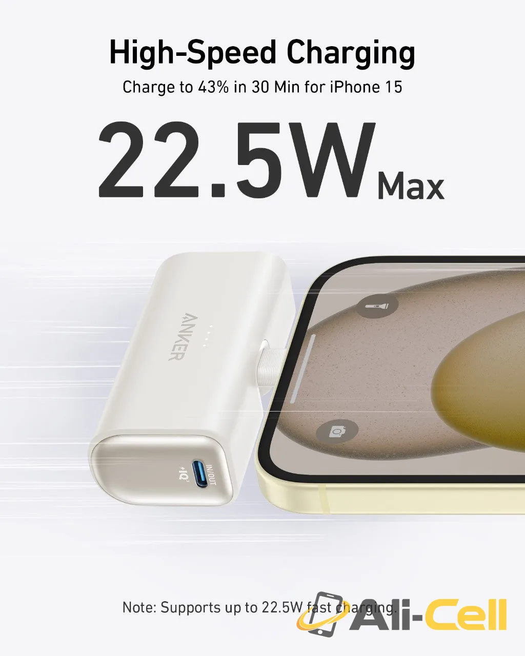 Anker Nano Power Bank (22.5W, Built-In USB-C Connector) (Black Stone) — 8