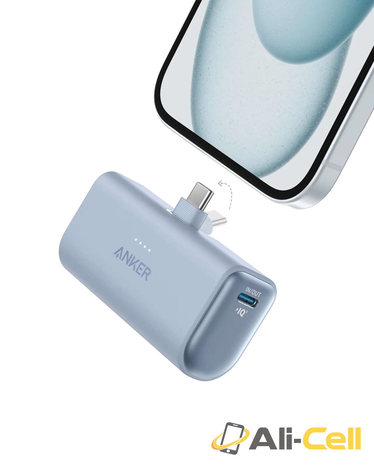 Anker Nano Power Bank (22.5W, Built-In USB-C Connector) (Ice Lake Blue)