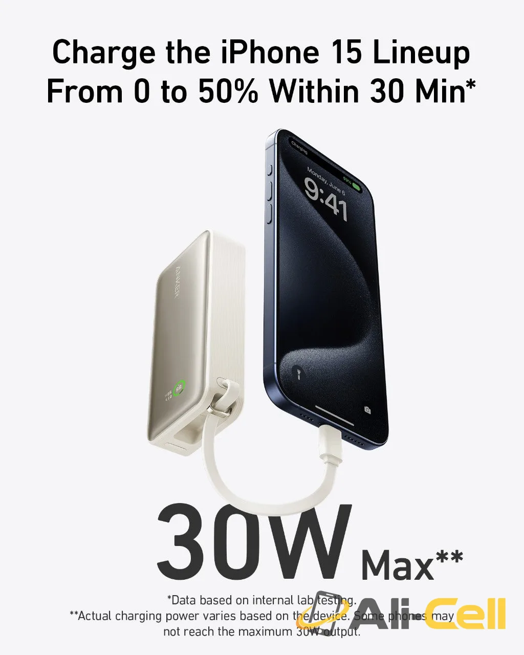 Anker Nano Power Bank (30W, Built-In USB-C Cable) (Black Stone) — 8