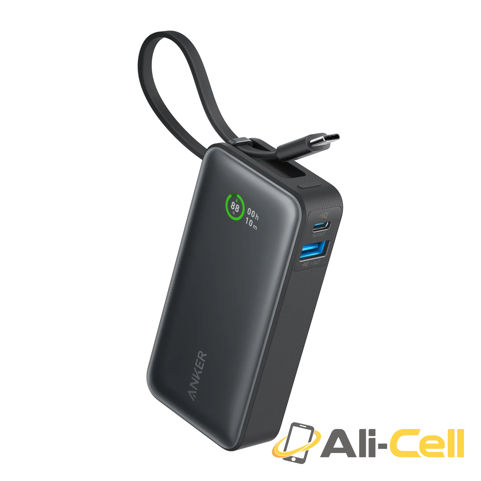 Anker Nano Power Bank (30W, Built-In USB-C Cable) (Ice Lake Blue) — 2